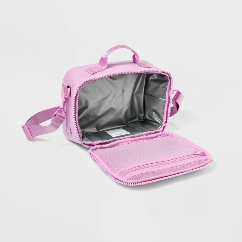 slide 2 of 4, Faux Neoprene Lunch Tote - All In Motion™️Pink: Zipper Closure, Solid Pattern, 1 ct