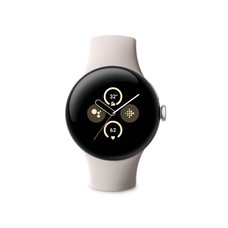 slide 2 of 11, Google Pixel Watch 2 LTE - Polished Silver Aluminum Case / Porcelain Active Band, 1 ct