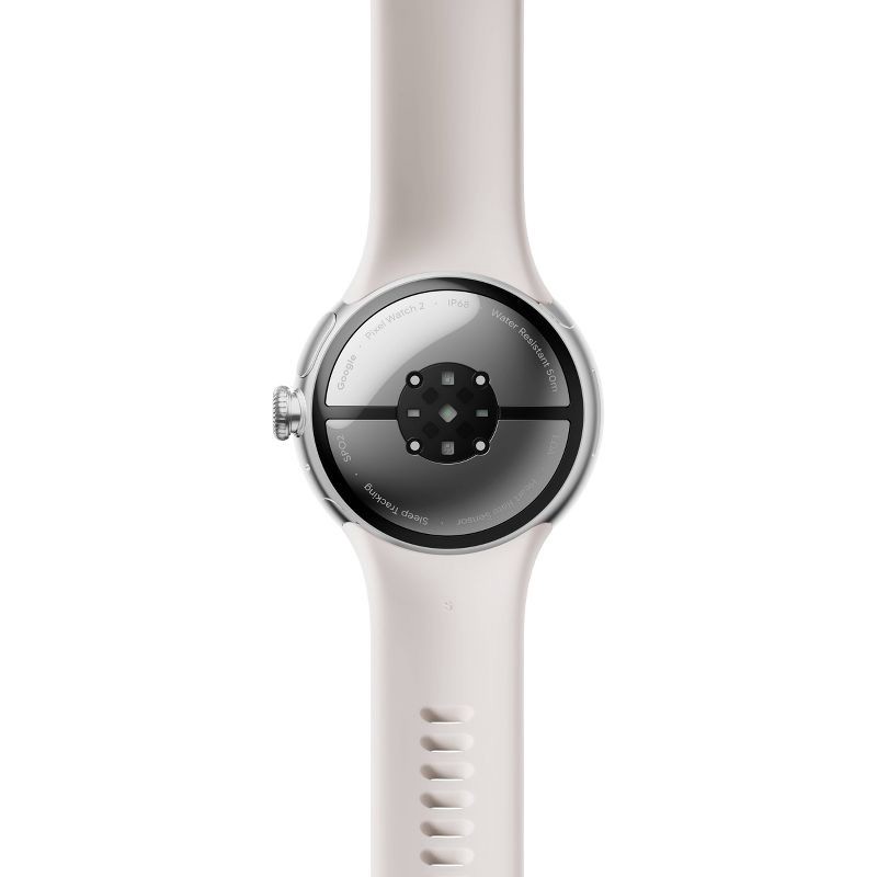 slide 4 of 11, Google Pixel Watch 2 LTE - Polished Silver Aluminum Case / Porcelain Active Band, 1 ct