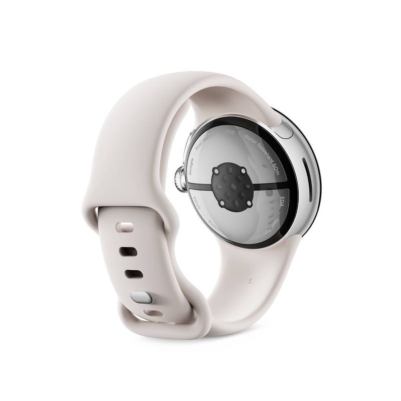 slide 5 of 11, Google Pixel Watch 2 LTE - Polished Silver Aluminum Case / Porcelain Active Band, 1 ct