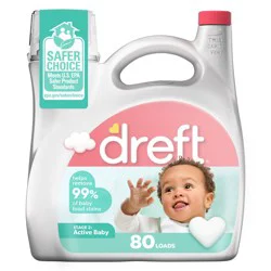 Dreft Original Stage 2: Active Baby HE Liquid Laundry Detergent 80 Loads - 105 fl oz