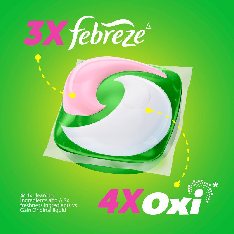 slide 3 of 10, Gain Super Flings! Hibiscus Hula HE Concentrated Laundry Detergent Pods 45 Pacs - 63oz, 45 ct