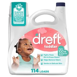 Dreft Original Stage 2: Active Baby HE Liquid Laundry Detergent 114 Loads - 150 fl oz: Dermatologist Tested, Spill-Resistant Lid