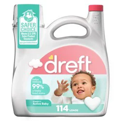 Dreft Original Stage 2: Active Baby HE Liquid Laundry Detergent 114 Loads - 150 fl oz