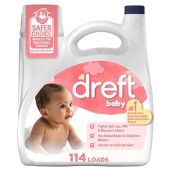 Dreft Original Stage 1: Newborn HE Liquid Laundry Detergent 114 Loads- 150 fl oz