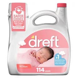 Dreft Original Stage 1: Newborn Hypoallergenic HE Liquid Laundry Detergent 114 Loads- 150 fl oz