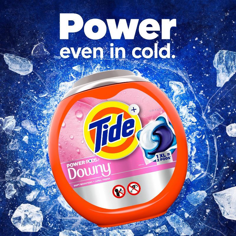 slide 7 of 9, Tide + Downy April Fresh HE Deep Cleaning Concentrated Laundry Detergent Pods 63 Pacs - 88oz, 88 oz