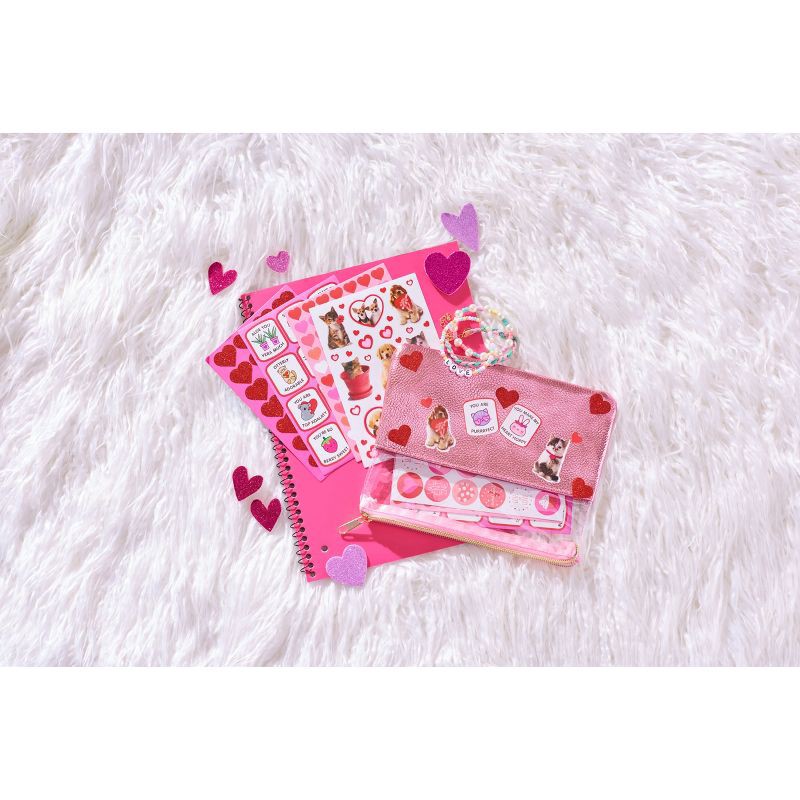 slide 6 of 6, American Greetings 688ct 20 Sheets Valentine's Day Stickers Bulk Variety Pack Dessert Hearts Pins Cats and Dogs, 688 ct, 20 sheets