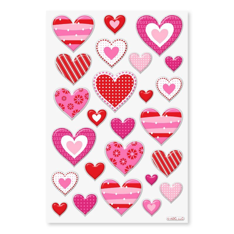 slide 2 of 5, American Greetings Valentine's Day Card Sticker with Dim Pattern, 1 ct