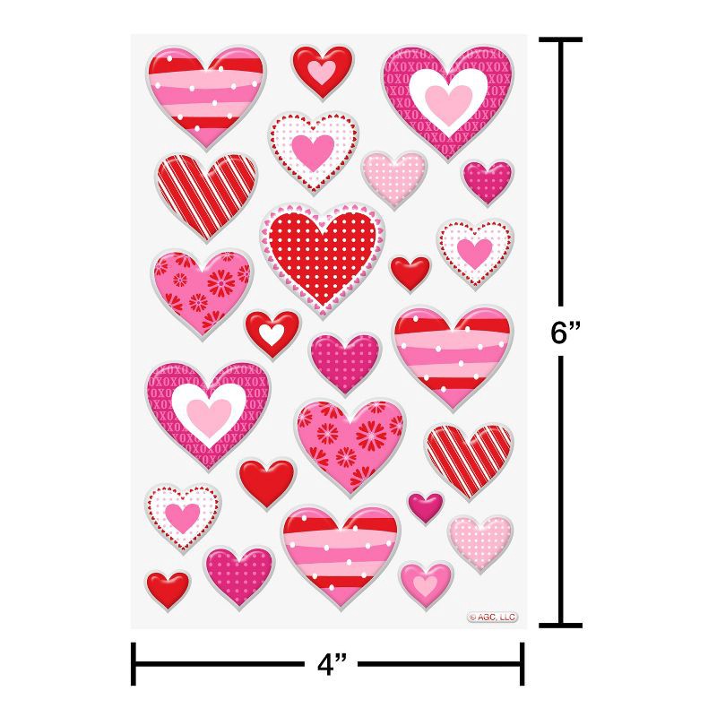 slide 3 of 5, American Greetings Valentine's Day Card Sticker with Dim Pattern, 1 ct