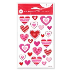 American Greetings Valentine's Day Card Sticker with Dim Pattern