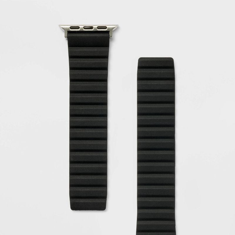 slide 1 of 3, Apple Watch Magnetic Silicone Band 42/44/45mm - heyday™ Black, 1 ct