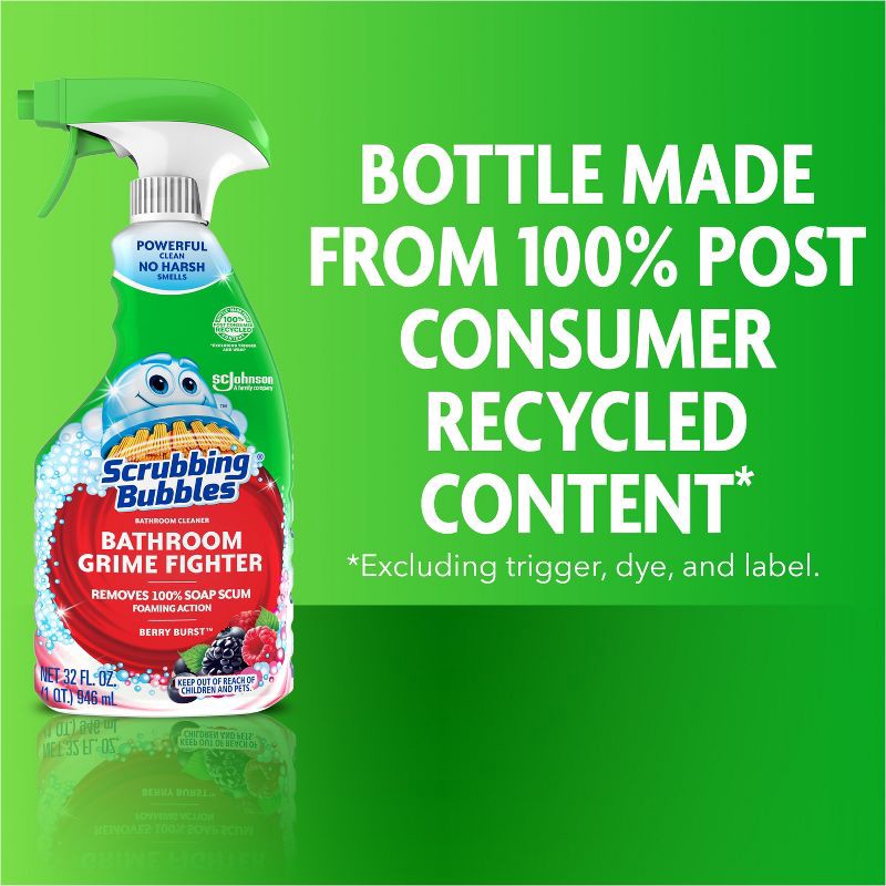 slide 5 of 11, Scrubbing Bubbles Bathroom Cleaner Spray Grime Fighter - Berry Burst - 32 fl oz​, 32 fl oz