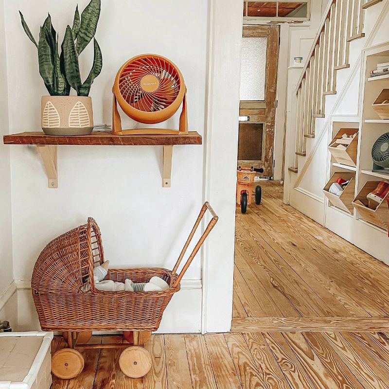 slide 4 of 7, Honeywell TurboForce Table Air Circulator Fan Orange HT900: Quiet Desk Fan, Adjustable Tilt, Wall Mountable, 3 Speeds, 1 ct