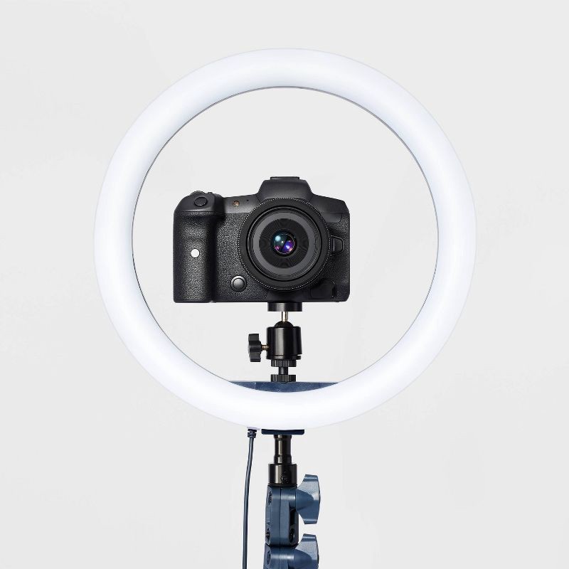 slide 3 of 7, 12" RGB Ring Light with Tripod - heyday™ Black: Phone Stand, Portable Design, 1 ct