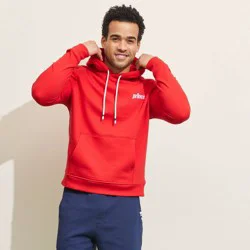Prince Sports Prince Pickleball Men's Fleece Hooded Pullover Sweatshirt - Red L