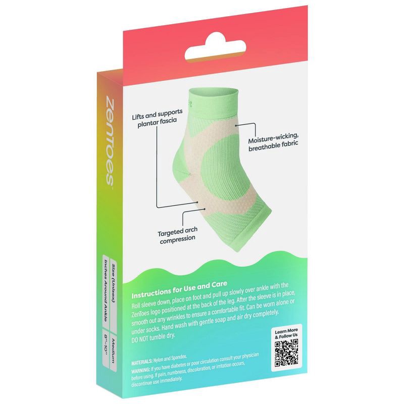 slide 2 of 7, ZenToes Plantar Fasciitis Compression Socks - 1 Pair, 1 ct