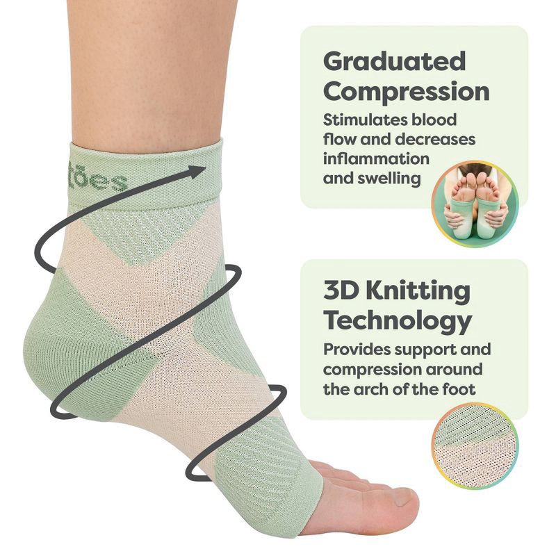 slide 4 of 7, ZenToes Plantar Fasciitis Compression Socks - 1 Pair, 1 ct