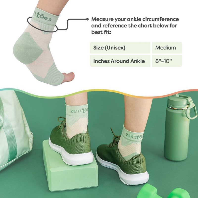 slide 6 of 7, ZenToes Plantar Fasciitis Compression Socks - 1 Pair, 1 ct