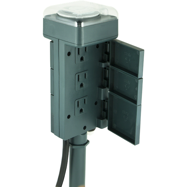 slide 1 of 2, GE Outdoor Timer, 6 Grounded Outlets, 1 ct