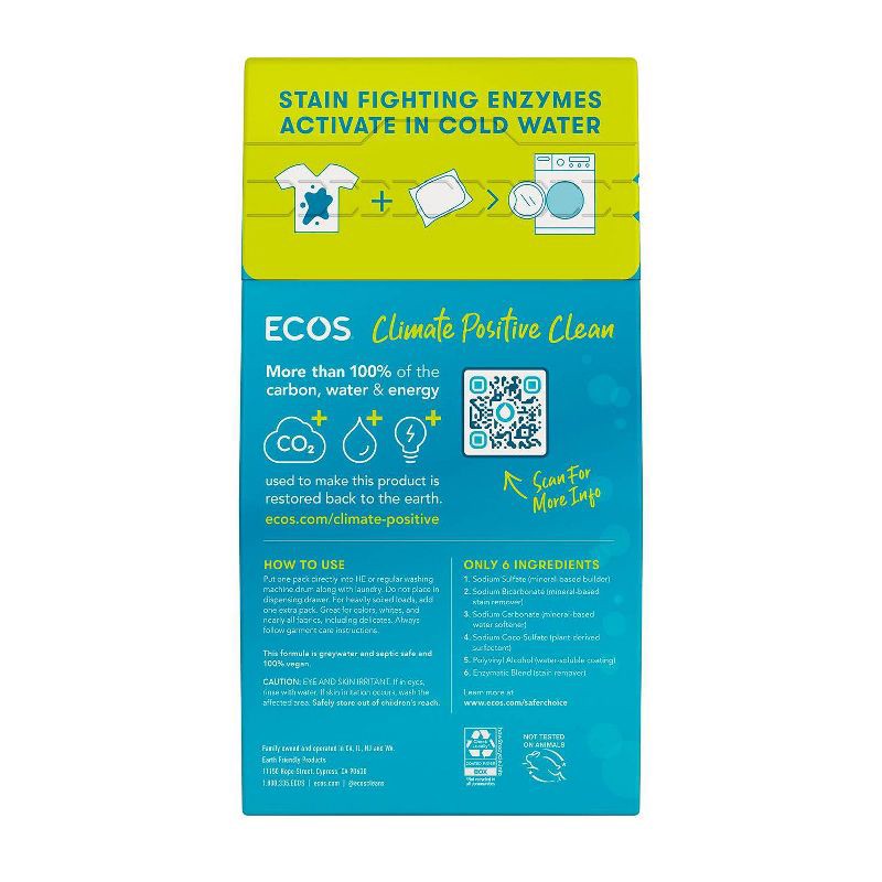 slide 3 of 3, ECOS Free & Clear Laundry Detergent Packs - 52ct, 52 ct