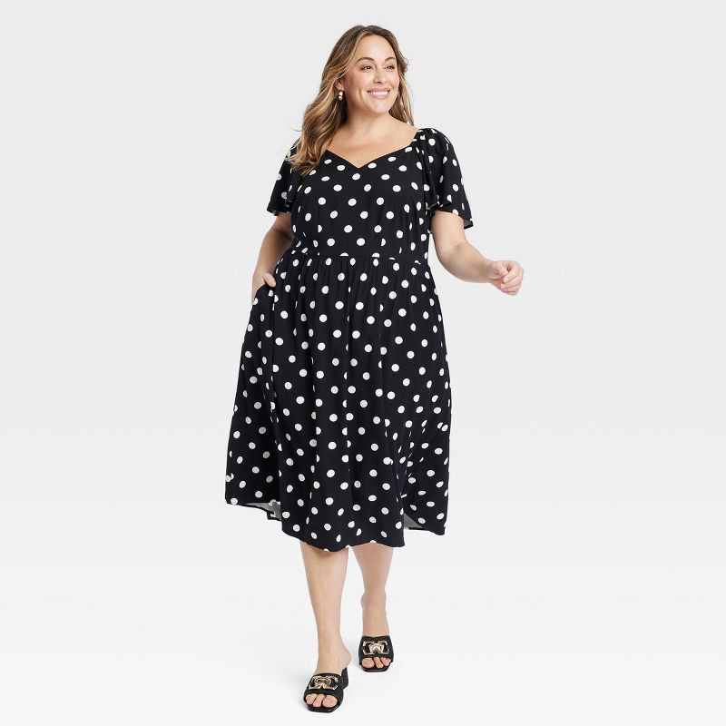 a line dress xxl Women's Midi A-Line Dress