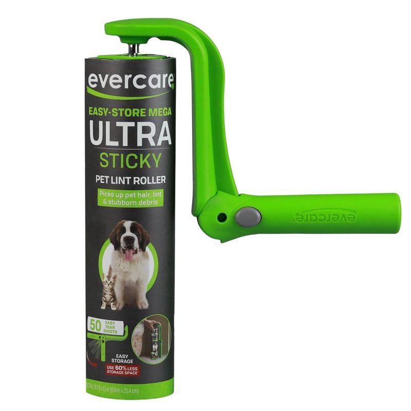 slide 1 of 11, Evercare Easy Store Handheld Mega Lint Roller - 50ct, 50 ct