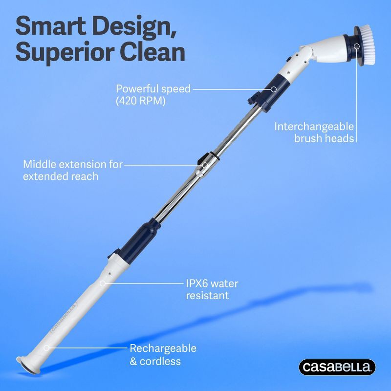 slide 5 of 11, Casabella Power Spin Scrubber, 1 ct