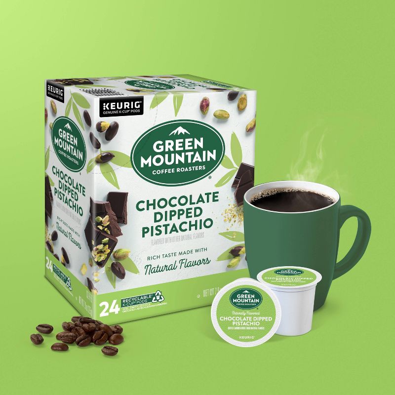 slide 4 of 8, Green Mountain Chocolate Dipped Pistachio Light Roast Coffee Pods - 24ct, 7.9 oz, 24 ct