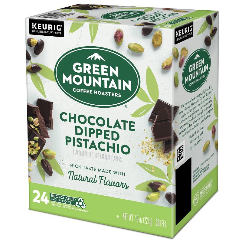 slide 7 of 8, Green Mountain Chocolate Dipped Pistachio Light Roast Coffee Pods - 24ct, 7.9 oz, 24 ct