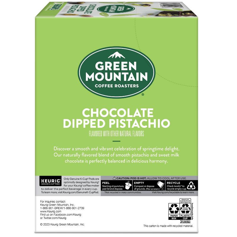 slide 8 of 8, Green Mountain Chocolate Dipped Pistachio Light Roast Coffee Pods - 24ct, 7.9 oz, 24 ct