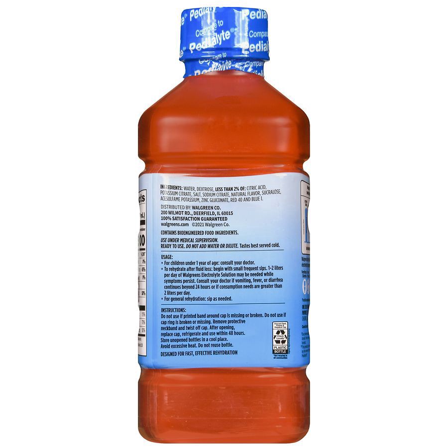 slide 3 of 5, Walgreens Pediatric Oral Electrolyte Solution with Zinc Strawberry, 33.8 oz
