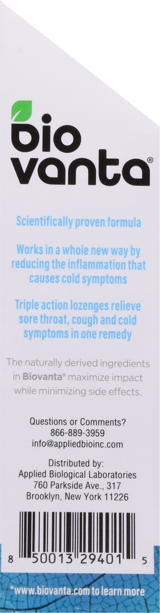 slide 3 of 9, Biovanta Sugar Free Lemon & Honey Triple Action Lozenges 24 ea, 24 ct