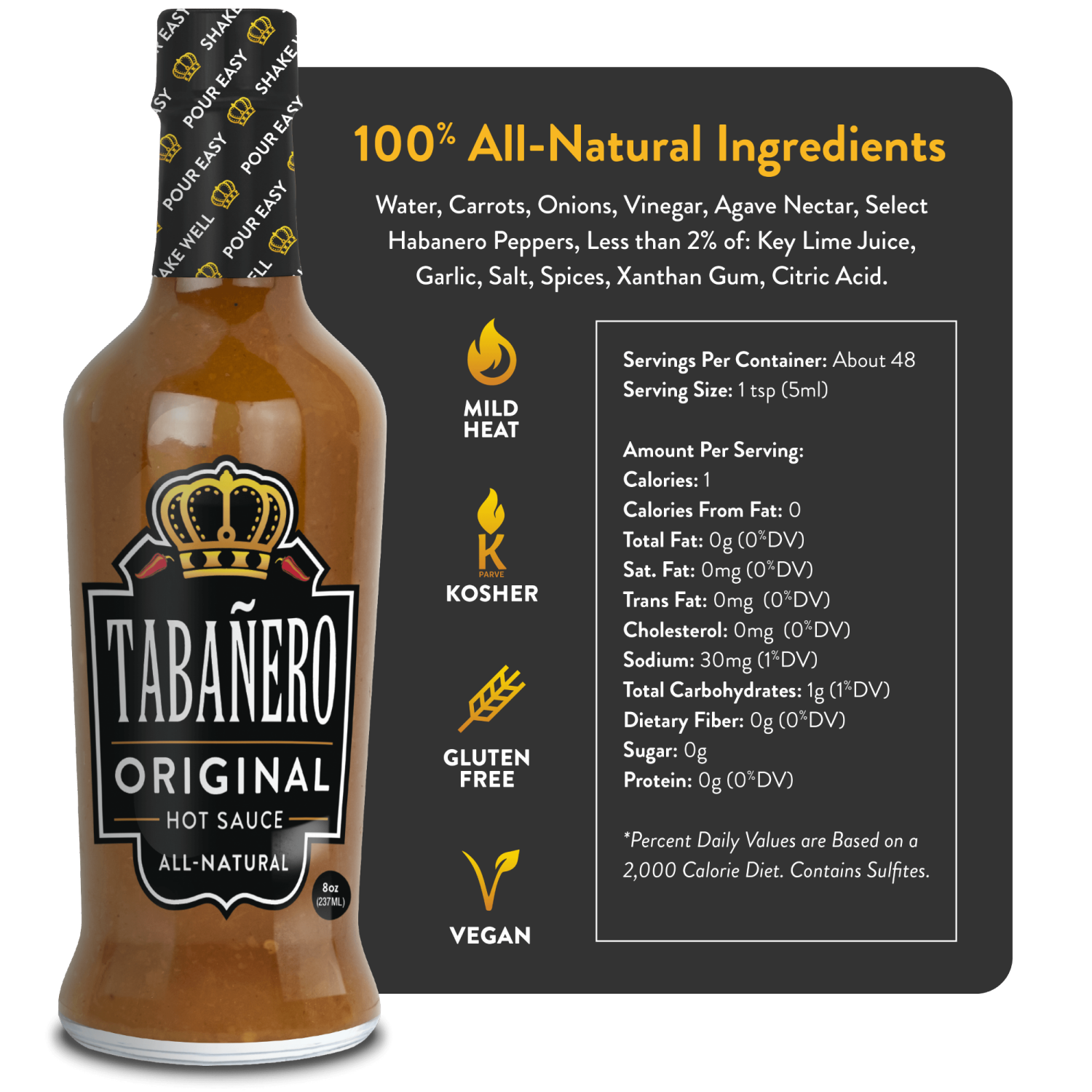 slide 2 of 3, Tabanero Original Hot Sauce 5 oz, 5 oz