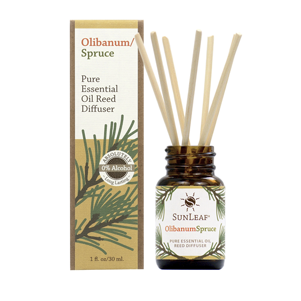 slide 1 of 1, SunLeaf Naturals Sunleaf Olibanum Spruce Essential Oil Reed Mini Diffuser, 1 ct