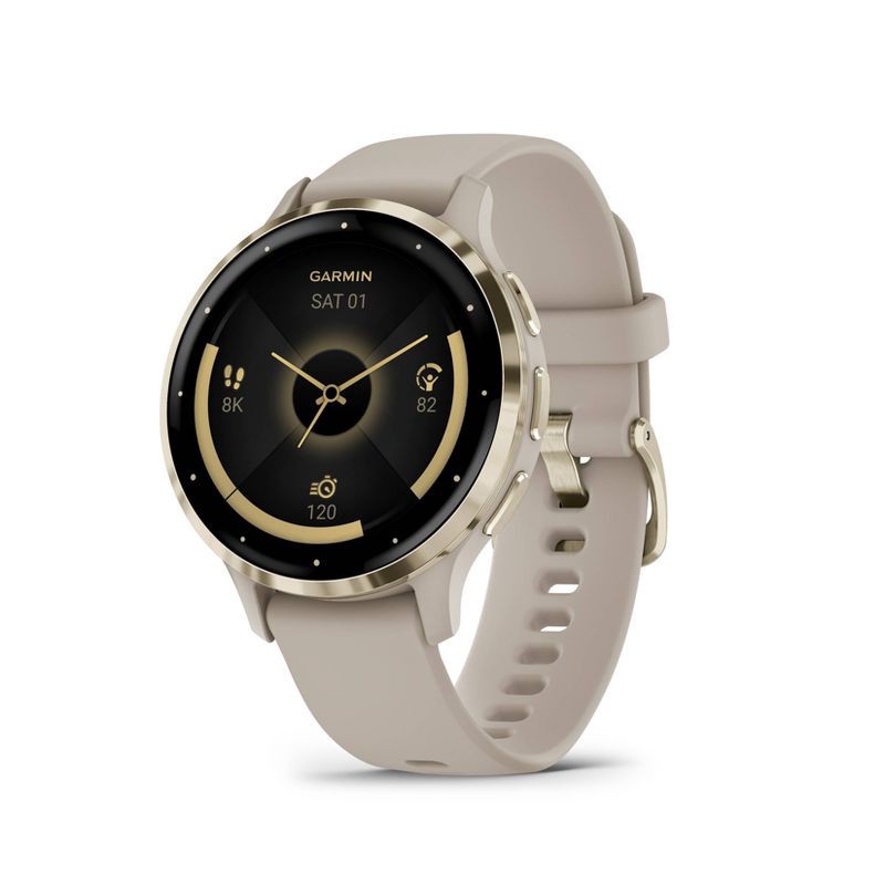 slide 1 of 7, Garmin Venu 3S Smartwatch French Gray and Soft Gold, 1 ct