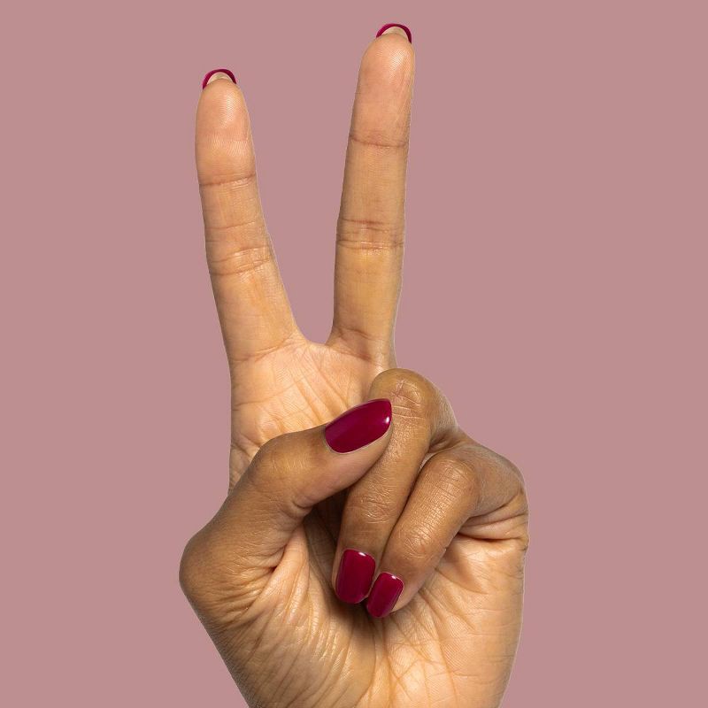 slide 3 of 6, Olive & June Press On Nail Tabs - XS Squoval - Mulberry - 32ct, 32 ct