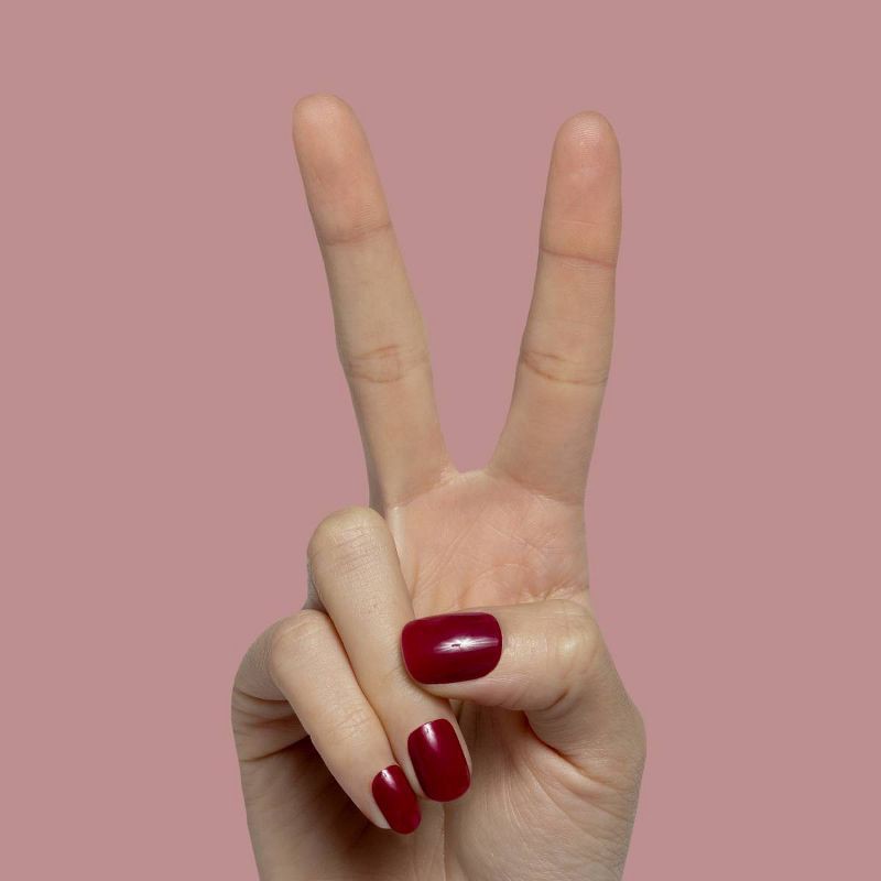 slide 4 of 6, Olive & June Press On Nail Tabs - XS Squoval - Mulberry - 32ct, 32 ct