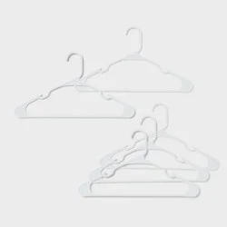 50pk Plastic Hangers White - Room Essentials™
