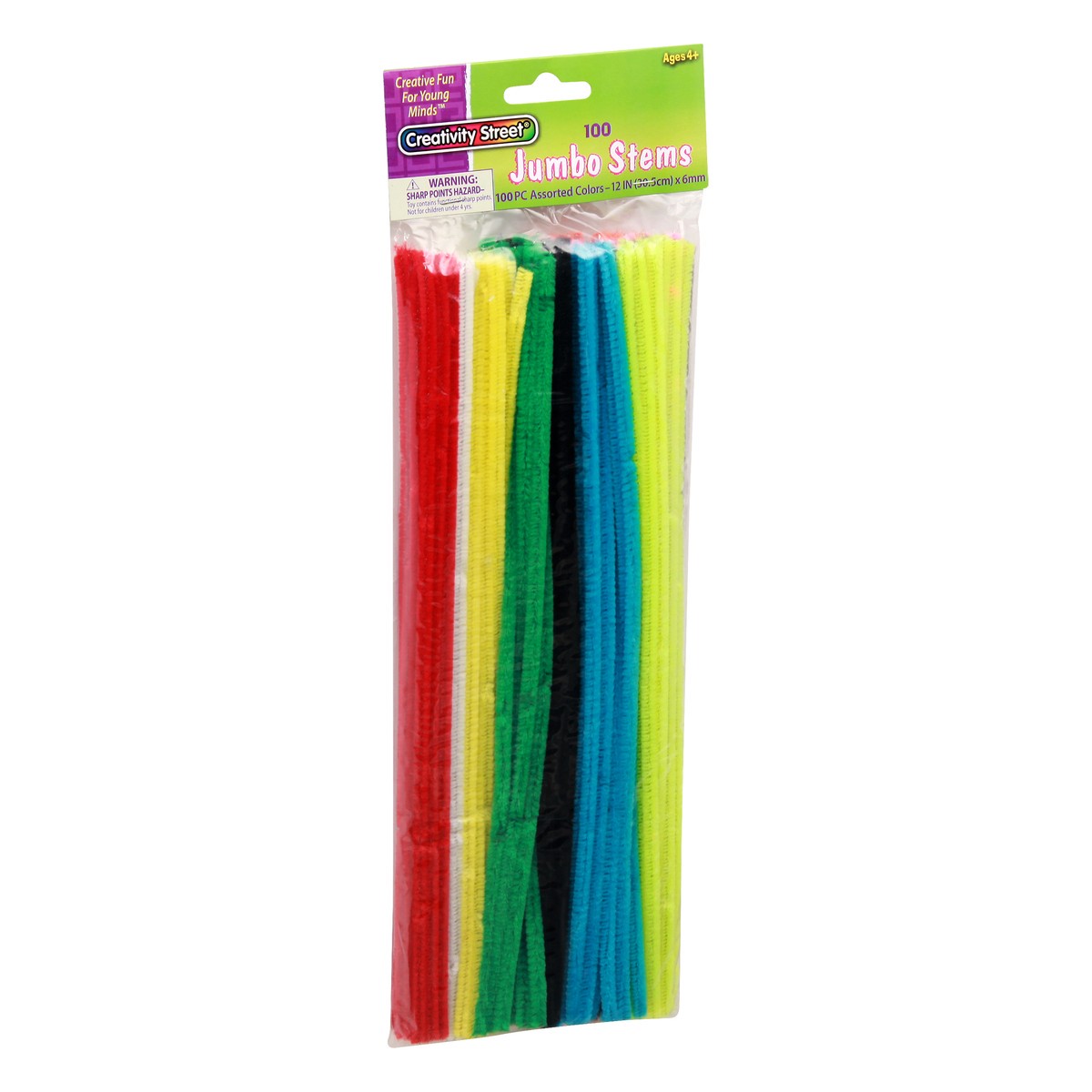 slide 2 of 9, Creativity Street Jumbo Stems Assorted Colors, 100 ct