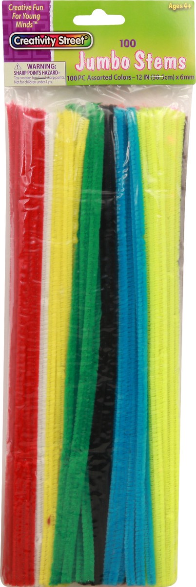 slide 8 of 9, Creativity Street Jumbo Stems Assorted Colors, 100 ct