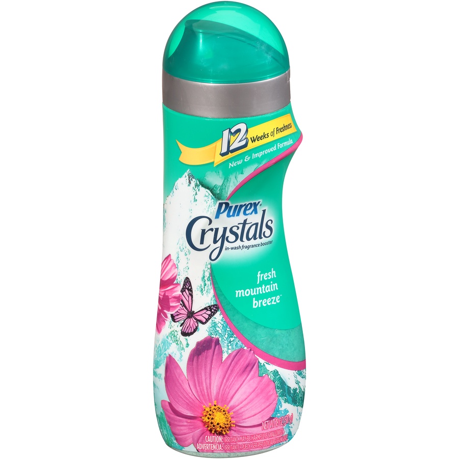 slide 5 of 6, Purex Crystals Fresh Mountain Breeze In-wash Fragrance Booster, 18 oz