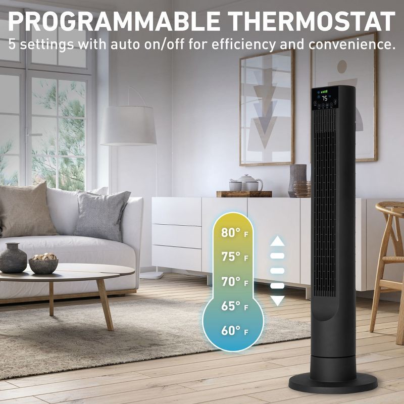 slide 2 of 12, Holmes 40' Breeze Max Tower Oscillating Fan with Clean Breeze, 1 ct