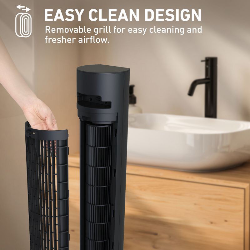 slide 4 of 12, Holmes 40' Breeze Max Tower Oscillating Fan with Clean Breeze, 1 ct