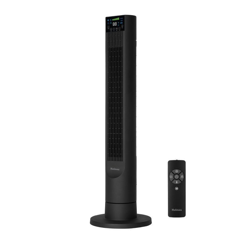 slide 1 of 12, Holmes 40' Breeze Max Tower Oscillating Fan with Clean Breeze, 1 ct