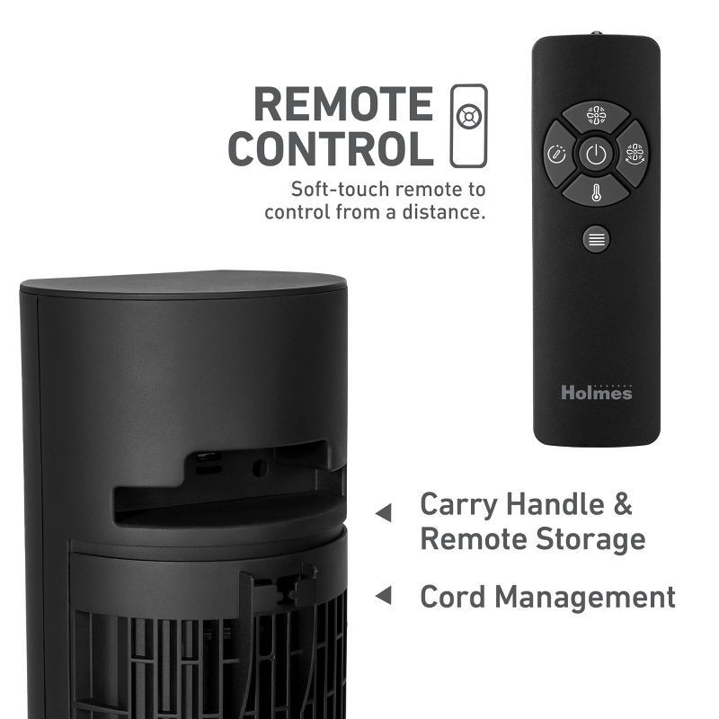 slide 7 of 12, Holmes 40' Breeze Max Tower Oscillating Fan with Clean Breeze, 1 ct