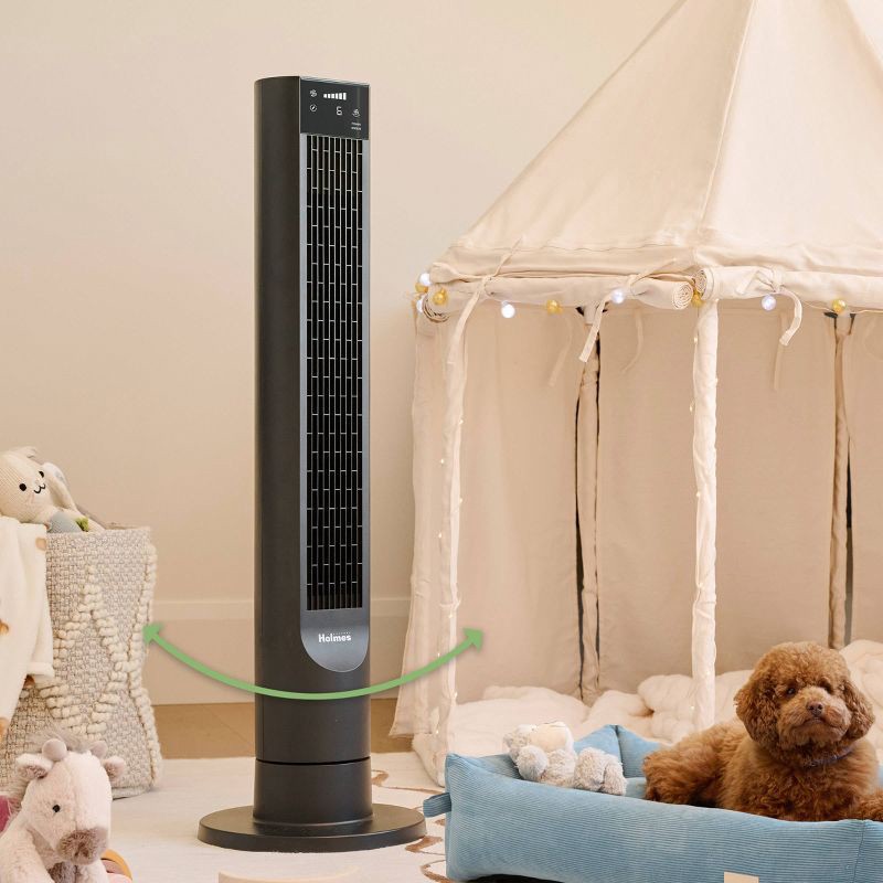 slide 11 of 12, Holmes 40' Breeze Max Tower Oscillating Fan with Clean Breeze, 1 ct