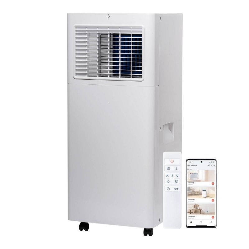 slide 1 of 9, TCL 5100 BTU SACC (8,500 BTU ASHRAE) Smart Portable Air Conditioner Fan & Dehumidifier (H5P44W): AC Unit for 100-300 sq. ft., 1 ct