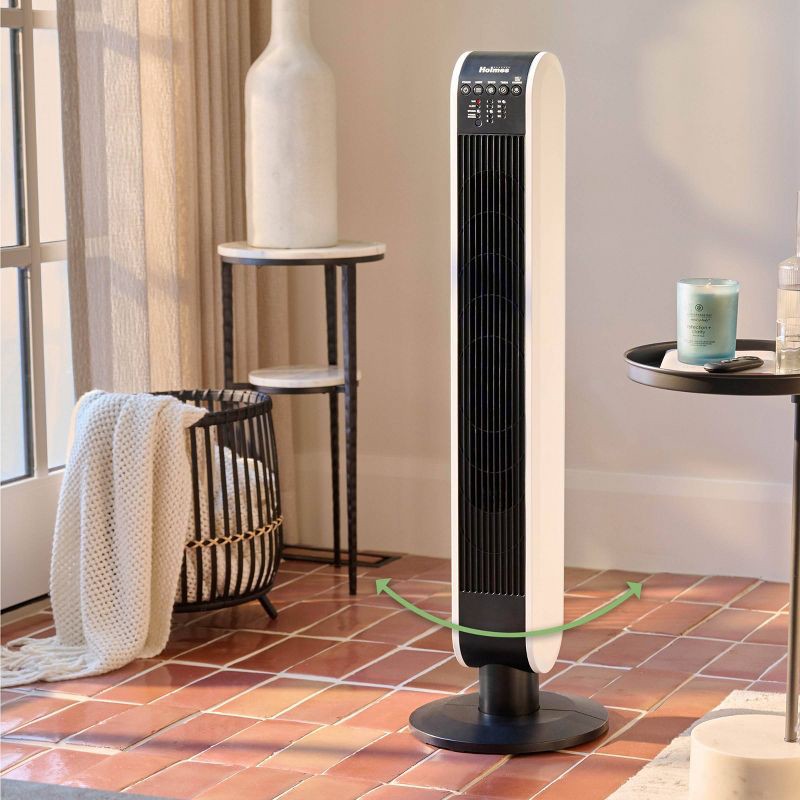 slide 12 of 12, Holmes 40' Wi-Fi Tower Oscillating Fan with Clean Breeze, 1 ct