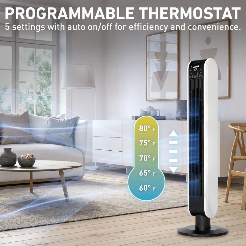 slide 5 of 12, Holmes 40' Wi-Fi Tower Oscillating Fan with Clean Breeze, 1 ct